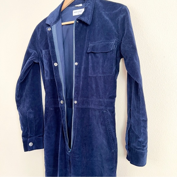 RIVET UTILITY Bigwig Corduroy Jumpsuit in Navy Blue - Picture 11 of 14